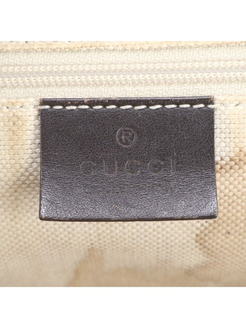 Gucci GG Supreme Leather Tote Bag Shoulder Hand Brown - Picture 11 of 12